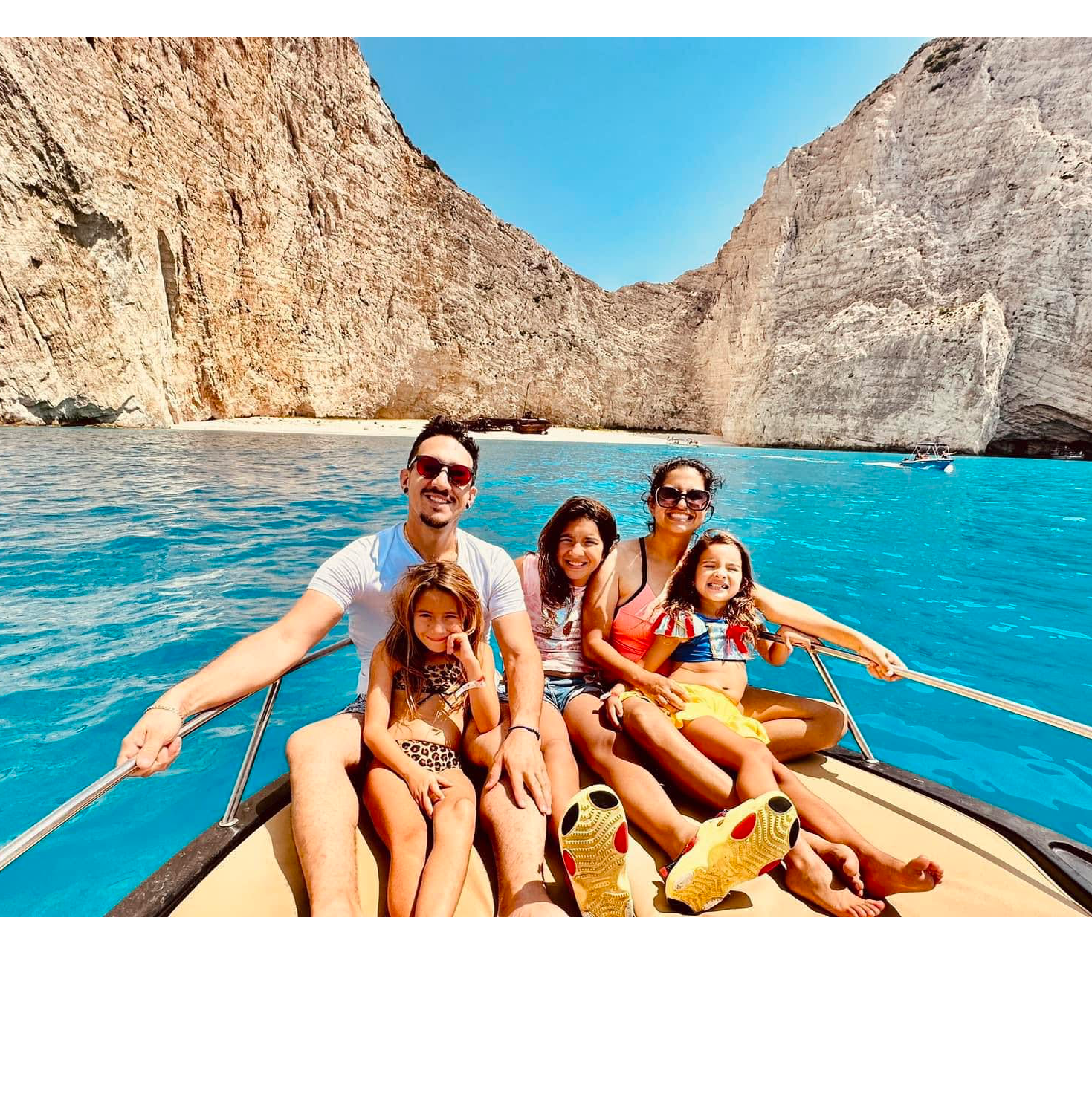 The Arriaga family on a boat